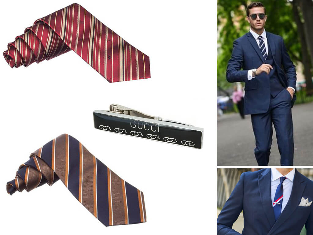 Мужские галстуки в полоску