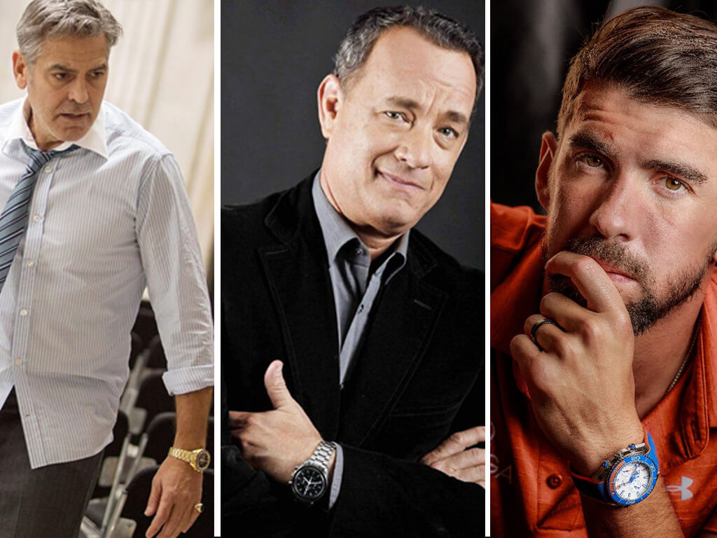 Знаменитые владельцы часов Омега (Джордж Клуни, Том Хэнкс, Майкл Фелпс)
