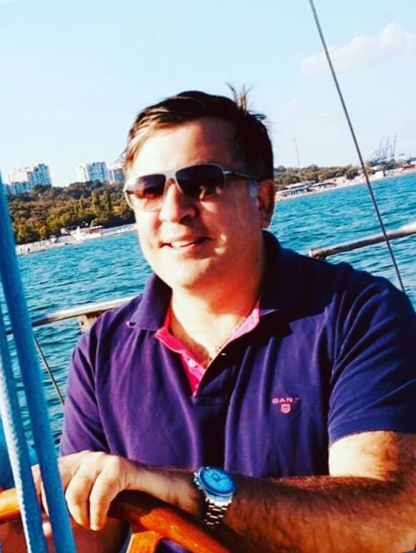 Михаил Саакашвили в часах Ролекс Яхт-Мастер