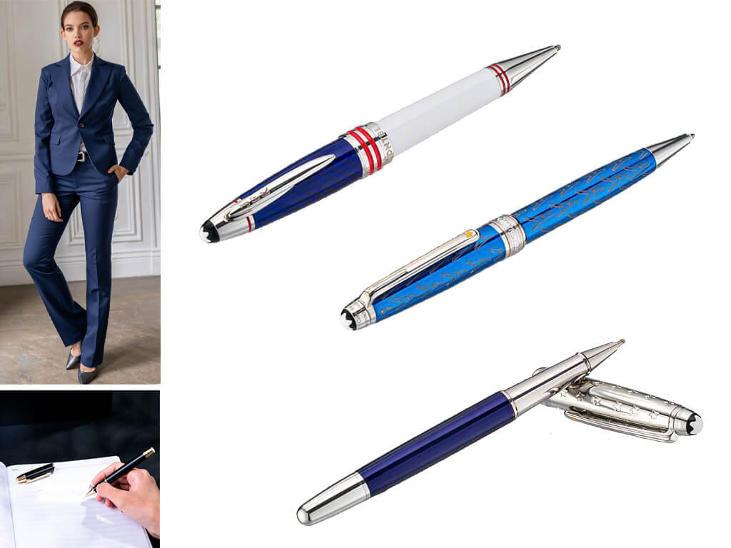 Брендовые синие ручки для женщин, девушек