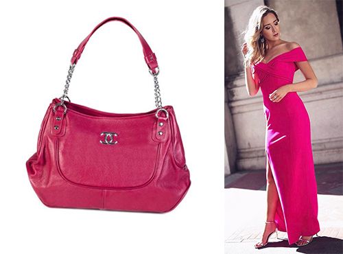 Розовая сумка от Chanel женская