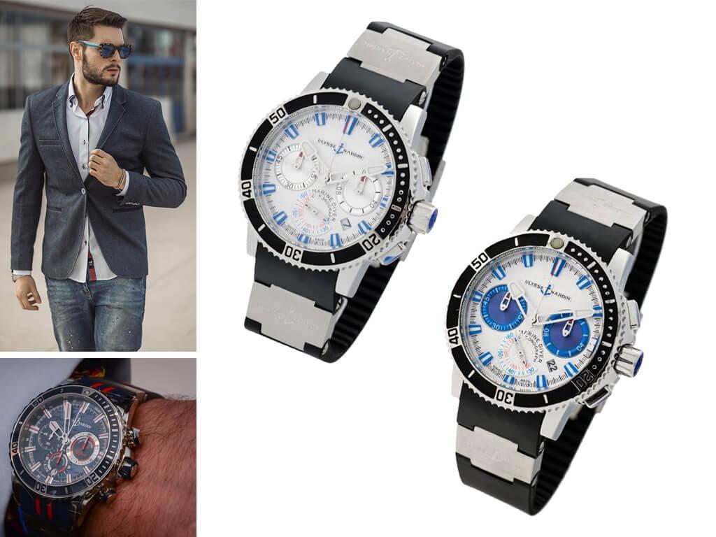 Мужские часы Diver Chronograph линейка Diver бренда Ulysse Nardin