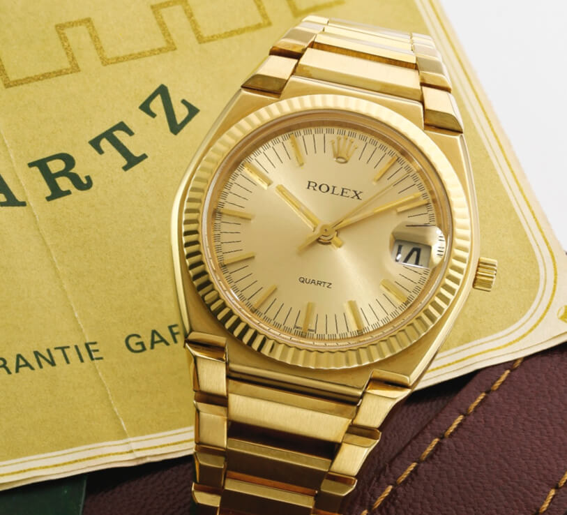 Часы Rolex 5100 Beta21 Quartz из 18-каратного желтого золота Il Texano