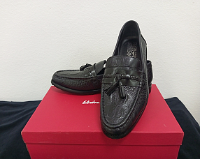 Мужские туфли Salvatore Ferragamo черного цвета  №F268