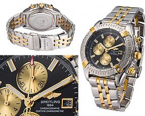 Мужские часы Breitling  №MX3765 (Референс оригинала B1356C1 Black_Golden-TT)